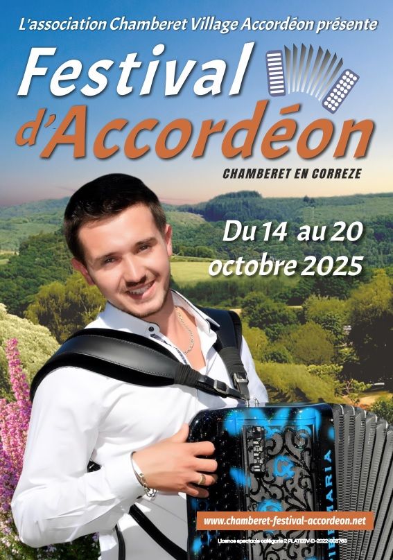 Festival d’Accordéon de Chamberet (19), du 14 au 20 octobre 2025.